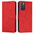 Custodia Portafoglio In Pelle Cover con Supporto Y03X per Oppo Reno6 5G Rosso