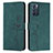 Custodia Portafoglio In Pelle Cover con Supporto Y03X per Oppo Reno6 5G Verde