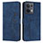 Custodia Portafoglio In Pelle Cover con Supporto Y03X per Oppo Reno9 5G Blu