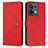 Custodia Portafoglio In Pelle Cover con Supporto Y03X per Oppo Reno9 5G Rosso