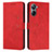 Custodia Portafoglio In Pelle Cover con Supporto Y03X per Realme 10 Pro 5G Rosso