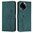 Custodia Portafoglio In Pelle Cover con Supporto Y03X per Realme 11 5G Verde