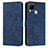 Custodia Portafoglio In Pelle Cover con Supporto Y03X per Realme 7i RMX2193 Blu