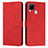 Custodia Portafoglio In Pelle Cover con Supporto Y03X per Realme 7i RMX2193 Rosso