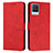 Custodia Portafoglio In Pelle Cover con Supporto Y03X per Realme 8 4G Rosso