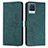 Custodia Portafoglio In Pelle Cover con Supporto Y03X per Realme 8 4G Verde