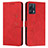 Custodia Portafoglio In Pelle Cover con Supporto Y03X per Realme 9 4G Rosso