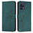 Custodia Portafoglio In Pelle Cover con Supporto Y03X per Realme 9 4G Verde