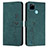 Custodia Portafoglio In Pelle Cover con Supporto Y03X per Realme C25Y Verde