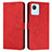 Custodia Portafoglio In Pelle Cover con Supporto Y03X per Realme C30s Rosso