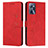 Custodia Portafoglio In Pelle Cover con Supporto Y03X per Realme C35 Rosso