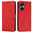 Custodia Portafoglio In Pelle Cover con Supporto Y03X per Realme C55 Rosso