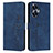 Custodia Portafoglio In Pelle Cover con Supporto Y03X per Realme Narzo N55 Blu