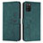 Custodia Portafoglio In Pelle Cover con Supporto Y03X per Samsung Galaxy A03s Verde