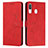 Custodia Portafoglio In Pelle Cover con Supporto Y03X per Samsung Galaxy A20 Rosso