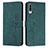 Custodia Portafoglio In Pelle Cover con Supporto Y03X per Samsung Galaxy A30S Verde