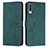 Custodia Portafoglio In Pelle Cover con Supporto Y03X per Samsung Galaxy A50S Verde