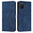 Custodia Portafoglio In Pelle Cover con Supporto Y03X per Samsung Galaxy F02S SM-E025F Blu