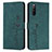 Custodia Portafoglio In Pelle Cover con Supporto Y03X per Sony Xperia 10 IV SOG07 Verde