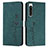 Custodia Portafoglio In Pelle Cover con Supporto Y03X per Sony Xperia 5 IV Verde