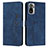 Custodia Portafoglio In Pelle Cover con Supporto Y03X per Xiaomi Poco M5S Blu
