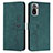 Custodia Portafoglio In Pelle Cover con Supporto Y03X per Xiaomi Poco M5S Verde