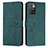 Custodia Portafoglio In Pelle Cover con Supporto Y03X per Xiaomi Redmi 10 (2022) Verde