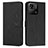 Custodia Portafoglio In Pelle Cover con Supporto Y03X per Xiaomi Redmi 10 India Nero