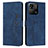 Custodia Portafoglio In Pelle Cover con Supporto Y03X per Xiaomi Redmi 10 Power Blu