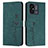 Custodia Portafoglio In Pelle Cover con Supporto Y03X per Xiaomi Redmi 12C 4G Verde