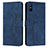 Custodia Portafoglio In Pelle Cover con Supporto Y03X per Xiaomi Redmi 9A Blu