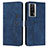 Custodia Portafoglio In Pelle Cover con Supporto Y03X per Xiaomi Redmi K60 5G Blu