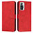 Custodia Portafoglio In Pelle Cover con Supporto Y03X per Xiaomi Redmi Note 10 Pro 4G Rosso