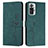 Custodia Portafoglio In Pelle Cover con Supporto Y03X per Xiaomi Redmi Note 10 Pro 4G Verde