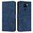 Custodia Portafoglio In Pelle Cover con Supporto Y03X per Xiaomi Redmi Note 9 Blu