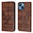 Custodia Portafoglio In Pelle Cover con Supporto Y04B per Apple iPhone 13