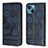 Custodia Portafoglio In Pelle Cover con Supporto Y04B per Apple iPhone 15