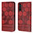 Custodia Portafoglio In Pelle Cover con Supporto Y04B per Samsung Galaxy A04s Rosso