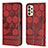 Custodia Portafoglio In Pelle Cover con Supporto Y04B per Samsung Galaxy A13 4G Rosso