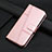 Custodia Portafoglio In Pelle Cover con Supporto Y04X per Google Pixel 6 Pro 5G Oro Rosa