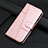 Custodia Portafoglio In Pelle Cover con Supporto Y04X per Google Pixel 7 5G Oro Rosa