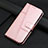 Custodia Portafoglio In Pelle Cover con Supporto Y04X per Google Pixel 7 Pro 5G Oro Rosa