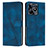 Custodia Portafoglio In Pelle Cover con Supporto Y04X per Realme C67 Blu