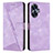 Custodia Portafoglio In Pelle Cover con Supporto Y04X per Realme Narzo N55 Viola