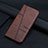 Custodia Portafoglio In Pelle Cover con Supporto Y04X per Samsung Galaxy F02S SM-E025F Marrone