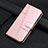 Custodia Portafoglio In Pelle Cover con Supporto Y04X per Samsung Galaxy M02s Oro Rosa