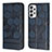 Custodia Portafoglio In Pelle Cover con Supporto Y05B per Samsung Galaxy A53 5G Blu