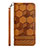 Custodia Portafoglio In Pelle Cover con Supporto Y05B per Samsung Galaxy M02s Marrone Chiaro