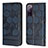 Custodia Portafoglio In Pelle Cover con Supporto Y05B per Samsung Galaxy S20 FE 4G Blu