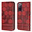 Custodia Portafoglio In Pelle Cover con Supporto Y05B per Samsung Galaxy S20 FE 4G Rosso